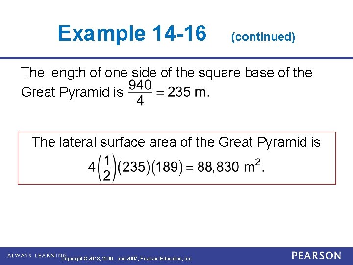 Example 14 -16 (continued) The length of one side of the square base of Example 14 -16 (continued) The length of one side of the square base of