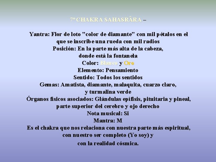 7º CHAKRA SAHASR RA – Yantra: Flor de loto "color de diamante" con mil