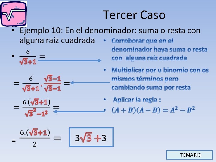 Tercer Caso • TEMARIO Tercer Caso • TEMARIO