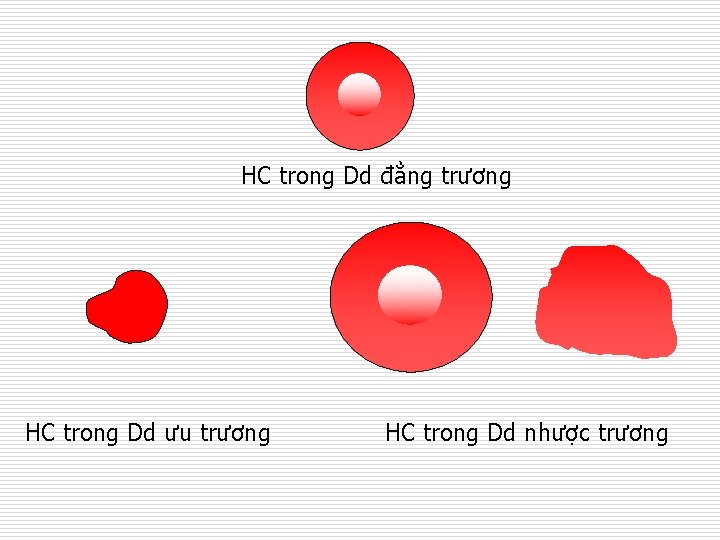 HC trong Dd đẳng trương HC trong Dd ưu trương HC trong Dd nhược