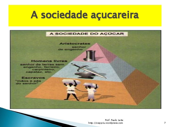 A sociedade açucareira Prof. Paulo Leite http: //ospyciu. wordpress. com 7 