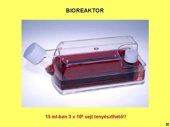 BIOREAKTOR 15 ml-ben 3 x 108 sejt tenyészthető!! 32 