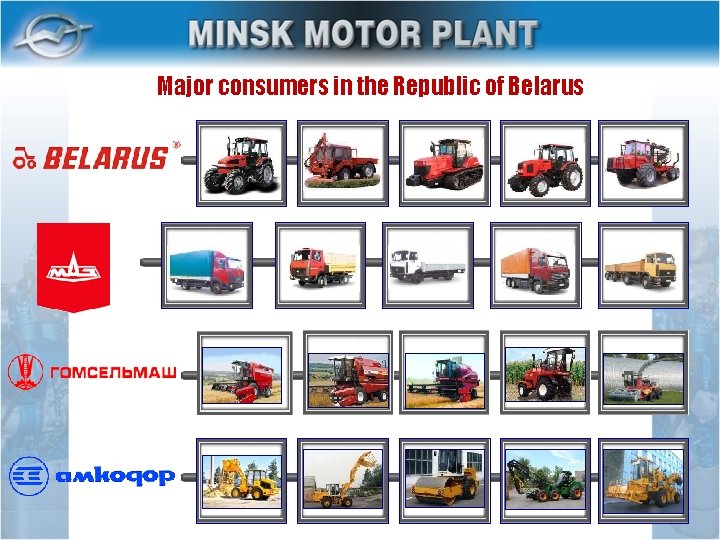 Major consumers in the Republic of Belarus 