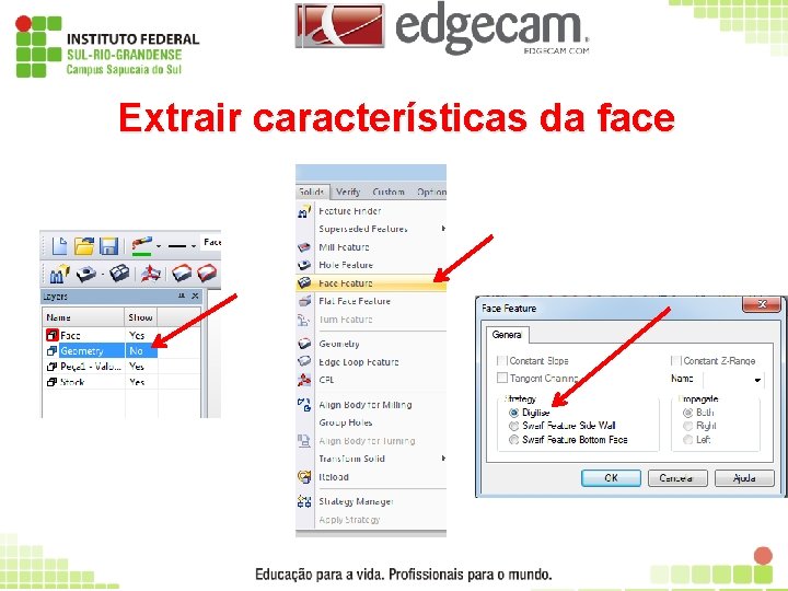 Extrair características da face 