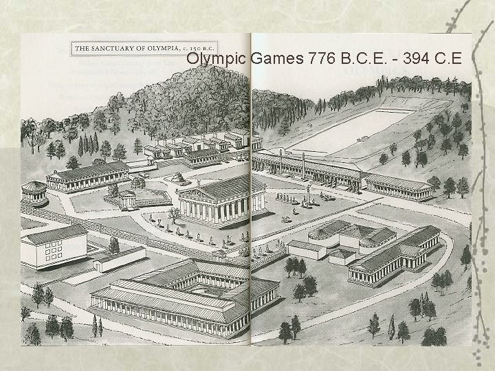 Olympic Games 776 B. C. E. - 394 C. E THE OLYMPIC GAMES 
