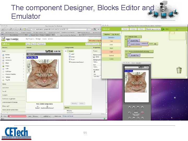The component Designer, Blocks Editor and Emulator 11 