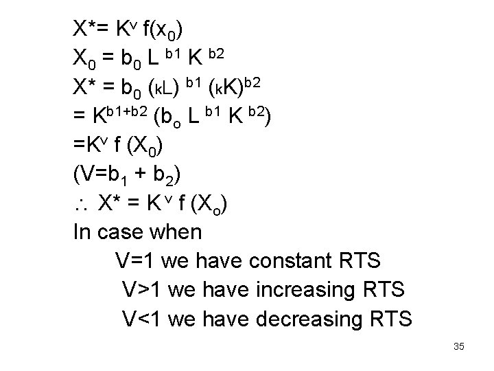 X*= Kv f(x 0) X 0 = b 0 L b 1 K b