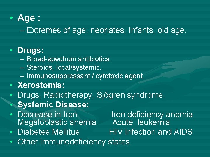 • Age : – Extremes of age: neonates, Infants, old age. • Drugs: • Age : – Extremes of age: neonates, Infants, old age. • Drugs: