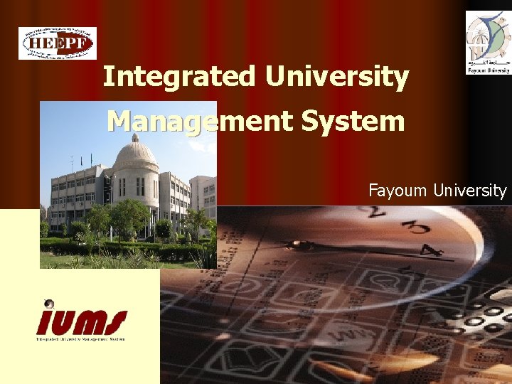 Integrated University Management System Fayoum University 