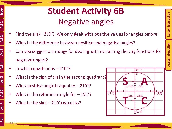 Ref Act 7 Act 6 Act 5 Act 4 Act 3 • Find the