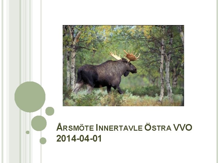 ÅRSMÖTE INNERTAVLE ÖSTRA VVO 2014 -04 -01 