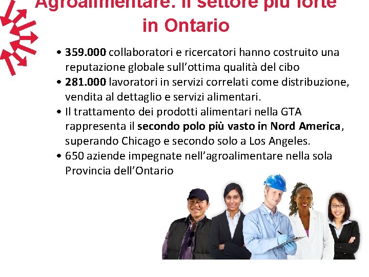 Agroalimentare: il settore più forte in Ontario • 359. 000 collaboratori e ricercatori hanno