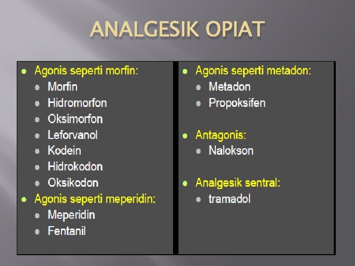 ANALGESIK OPIAT 