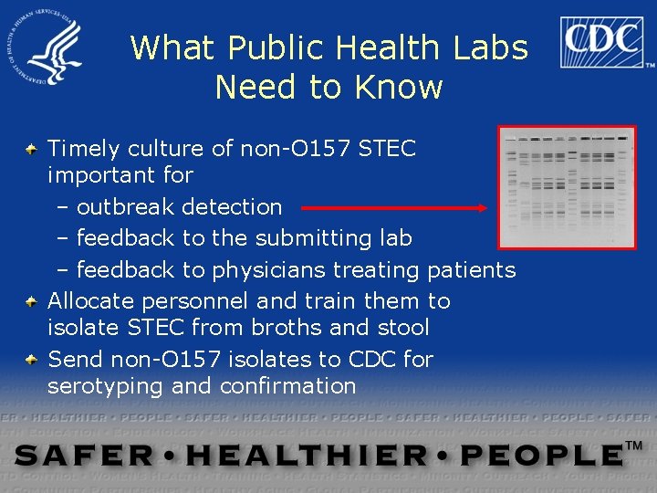 What Public Health Labs Need to Know Timely culture of non-O 157 STEC important What Public Health Labs Need to Know Timely culture of non-O 157 STEC important