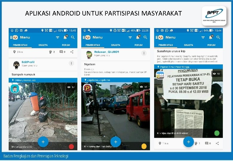 APLIKASI ANDROID UNTUK PARTISIPASI MASYARAKAT 