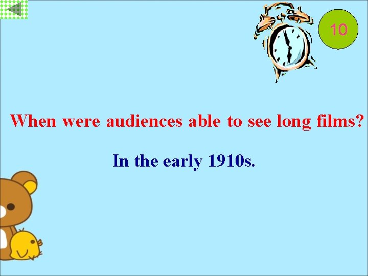 10 9 8 7 6 5 4 3 2 1 When were audiences able