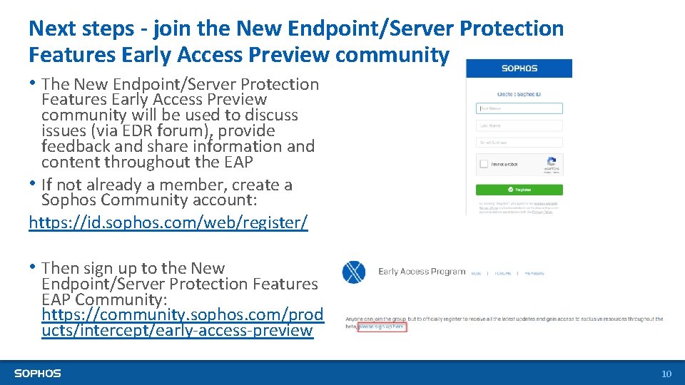 Next steps - join the New Endpoint/Server Protection Features Early Access Preview community • Next steps - join the New Endpoint/Server Protection Features Early Access Preview community •