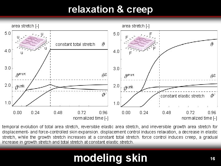 relaxation & creep area stretch [-] 5. 0 4. 0 area stretch [-] u