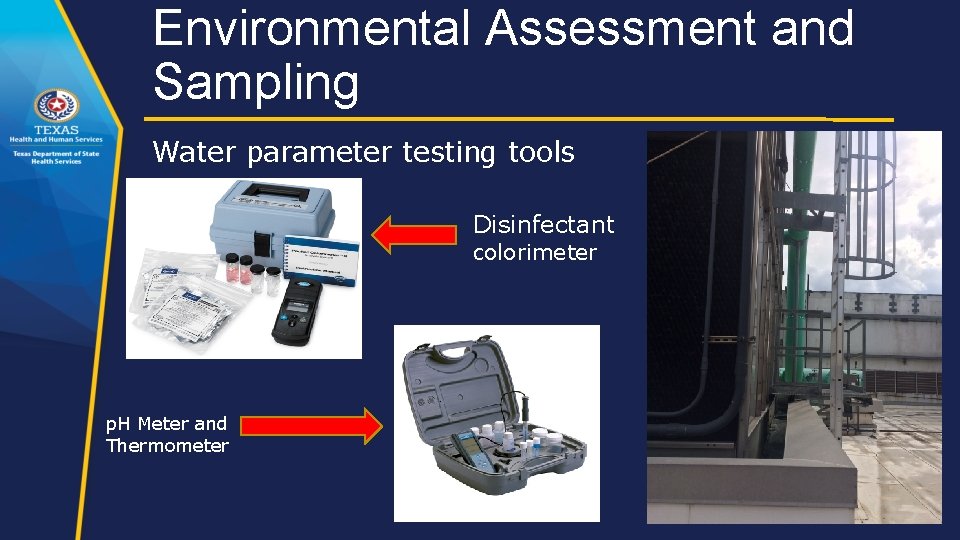 Environmental Assessment and Sampling Water parameter testing tools Disinfectant colorimeter p. H Meter and