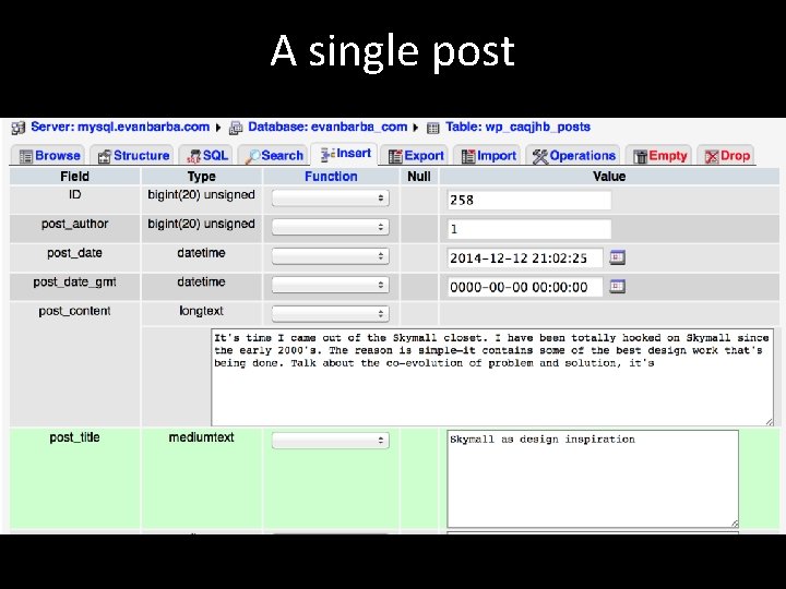 A single post 