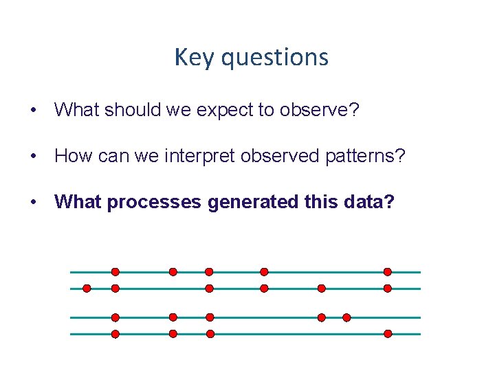 Key questions • What should we expect to observe? • How can we interpret