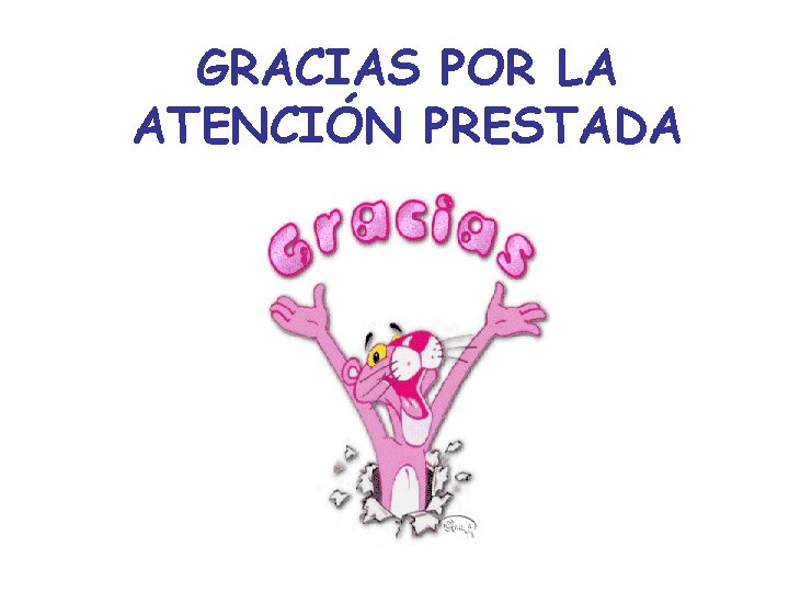 GRACIAS POR LA ATENCIÓN PRESTADA 