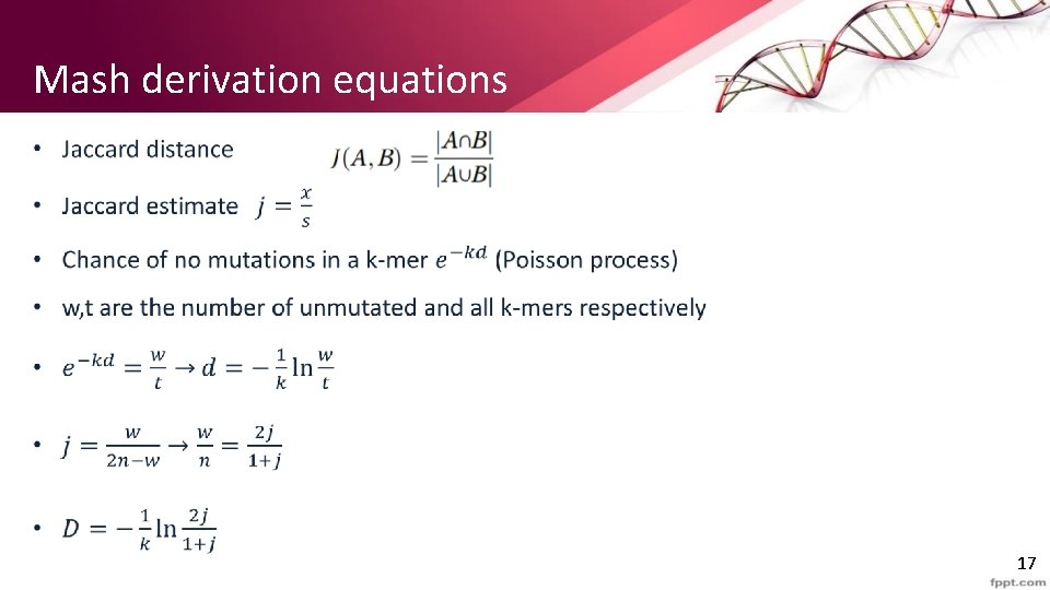 Mash derivation equations • 17 