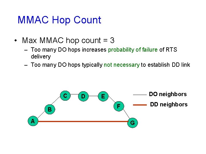 MMAC Hop Count • Max MMAC hop count = 3 – Too many DO MMAC Hop Count • Max MMAC hop count = 3 – Too many DO