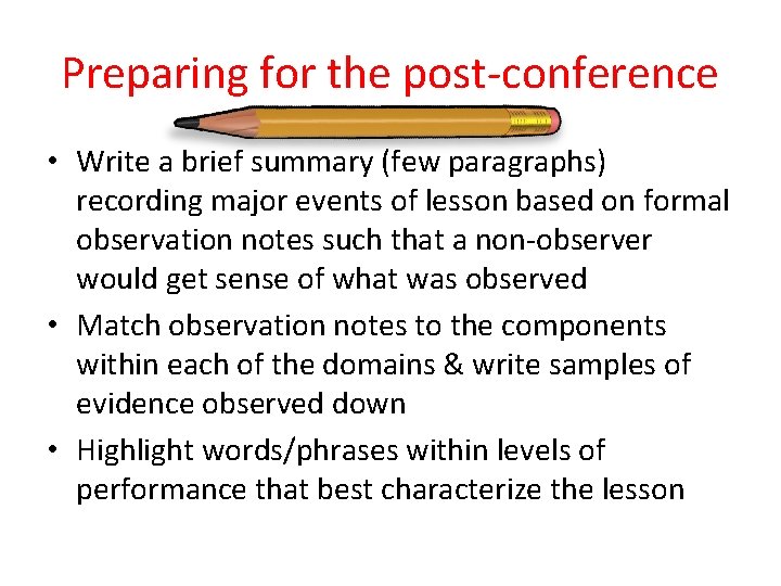 Preparing for the post-conference • Write a brief summary (few paragraphs) recording major events Preparing for the post-conference • Write a brief summary (few paragraphs) recording major events