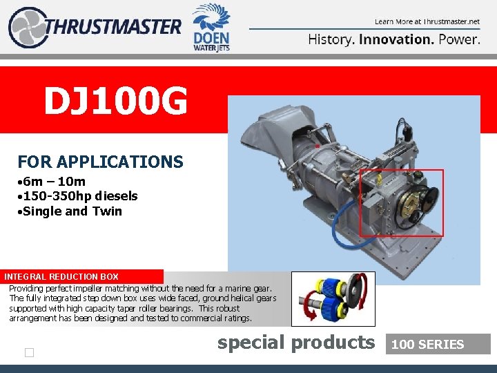 DJ 100 G FOR APPLICATIONS · 6 m – 10 m · 150 -350