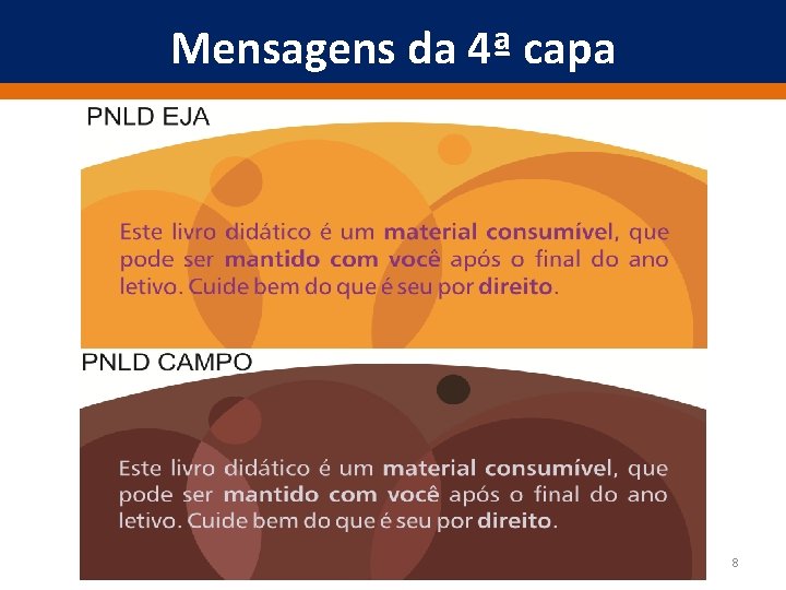 Mensagens da 4ª capa 8 