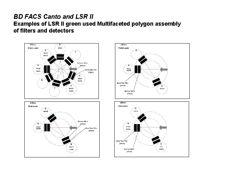 BD FACS Canto and LSR II Examples of LSR II green used Multifaceted polygon