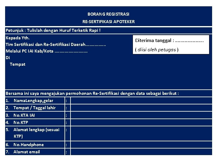 Contoh Borang Resertifikasi : Doc Contoh Pengisian Borang Resertifikasi