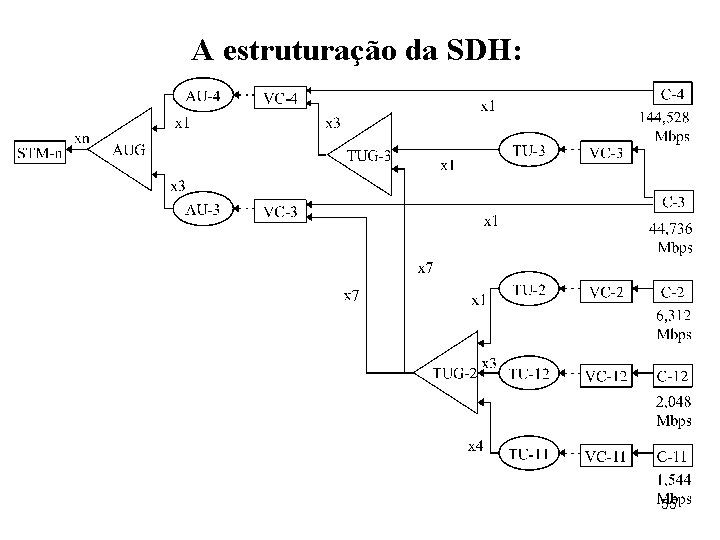 A estruturação da SDH: 55 