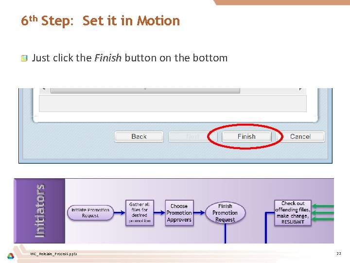 6 th Step: Set it in Motion Just click the Finish button on the