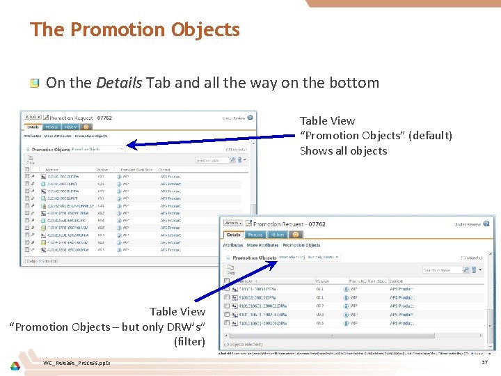 The Promotion Objects On the Details Tab and all the way on the bottom The Promotion Objects On the Details Tab and all the way on the bottom