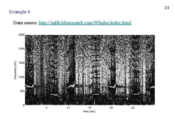 Example 4 Data source: http: //oalib. hlsresearch. com/Whales/index. html 24 
