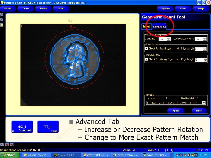 n Advanced Tab – Increase or Decrease Pattern Rotation – Change to More Exact