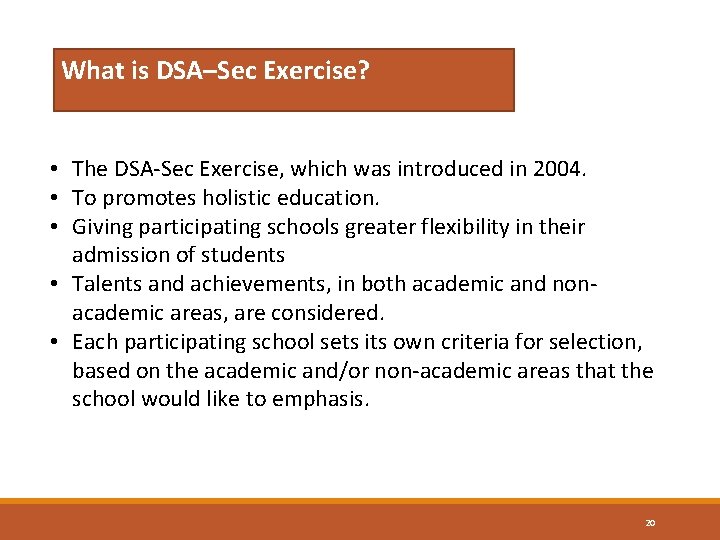 What is DSA–Sec Exercise? • The DSA-Sec Exercise, which was introduced in 2004. •