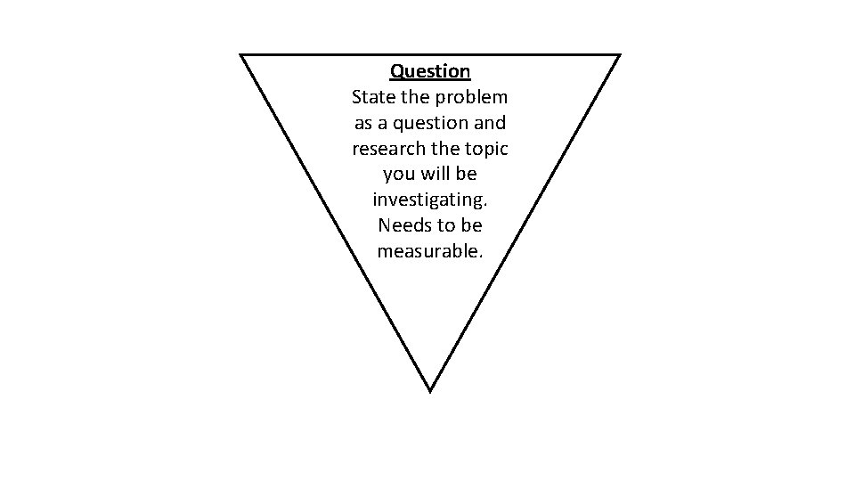 Question State the problem as a question and research the topic you will be Question State the problem as a question and research the topic you will be
