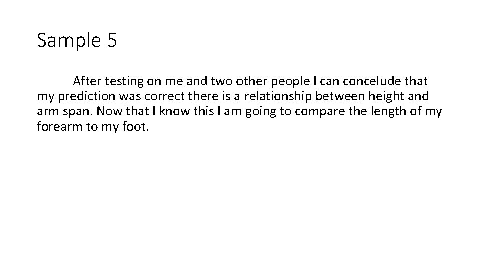 Sample 5 After testing on me and two other people I can concelude that Sample 5 After testing on me and two other people I can concelude that