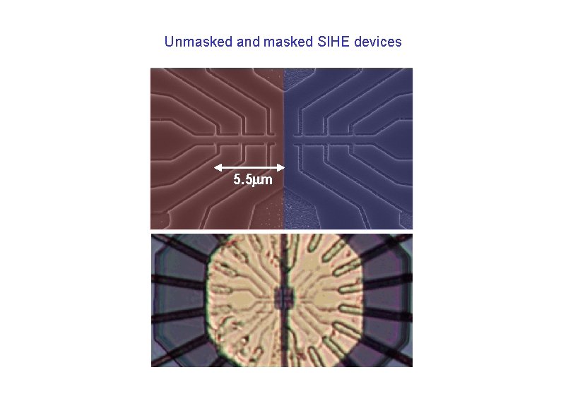 Unmasked and masked SIHE devices 5. 5 m 