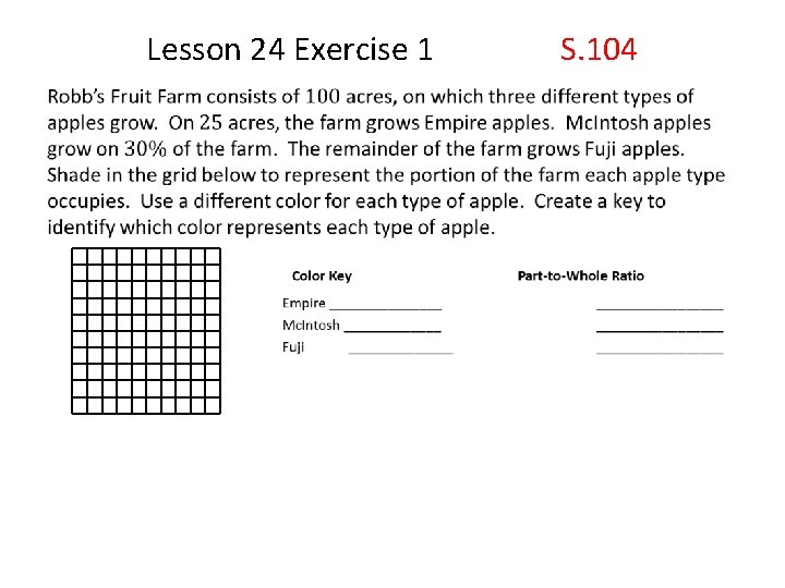 Lesson 24 Exercise 1 S. 104 • 