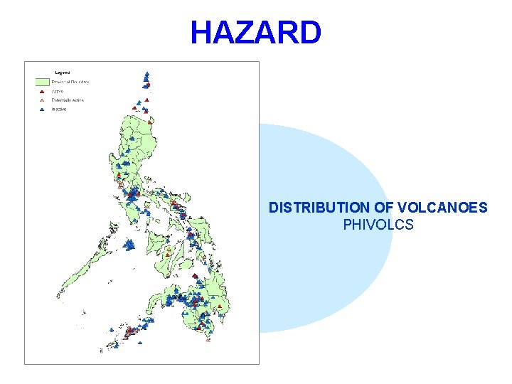 HAZARD DISTRIBUTION OF VOLCANOES PHIVOLCS 