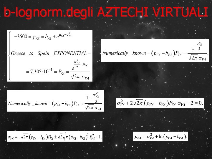 b-lognorm. degli AZTECHI VIRTUALI 