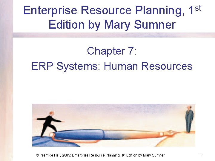 Enterprise Resource Planning, 1 st Edition by Mary Sumner Chapter 7: ERP Systems: Human