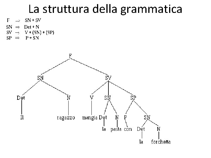 La struttura della grammatica 