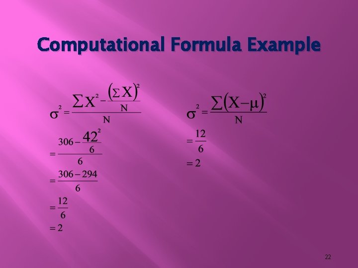 Computational Formula Example 22 