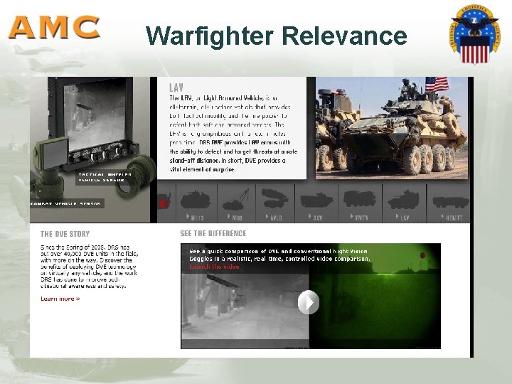 Warfighter Relevance 