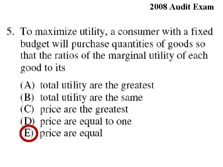2008 Audit Exam 2008 Audit Exam